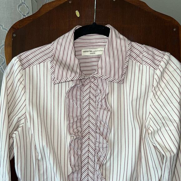 Valerie separates size small petite vintage hook closure top long sleeve - Picture 2 of 10